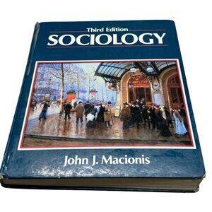 Sociology Third edition book hardcover 1991 english Prentice Hall 682pgs READ